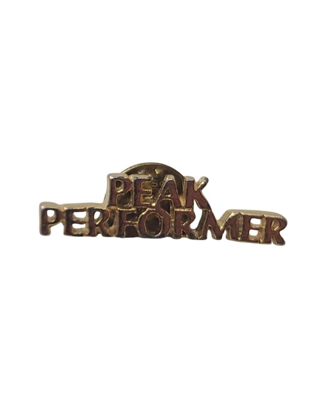 Peak Performer Gold Tone Employee Recognition Award Lapel Pin Tie Tack